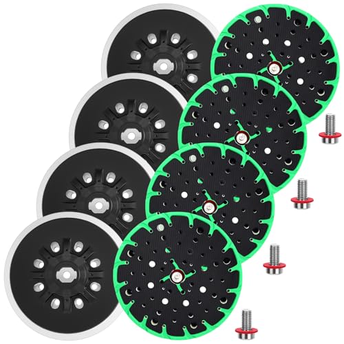 Lounsweer 4 Pack 6 Inch Soft Sanding Pad Compatible with Festool 202458/202459 Sanders 48 Hole Disc Compatible with Festool ETS EQ 150/3 EQ ETS 150/5 Sanders