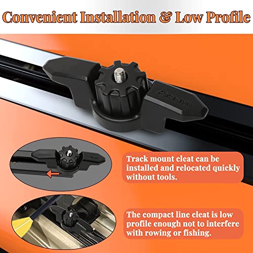 Atader Kayak Fishing Accessories for FeelFree UniTrack, Kayak Rail Mount Accessories w/ 2pcs Paddle Holders and 2pcs Line Cleats and 6pcs Kayak Adapter for FeelFree