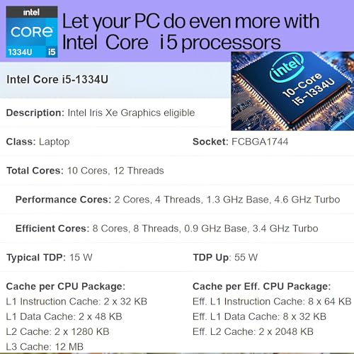 Image of HP 15.6 inch Laptop, FHD Touchscreen Display, 13th Gen Intel 10-Core i5-1334U, 16GB DDR4 RAM, 1TB PCIe SSD, WiFi 6, Bluetooth 5.4, HDMI, Type-C, Copilot Key, Windows 11 Home for Student and Business