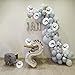 Blue and Silver Balloons Garland 127 pcs Confetti Metallic Pastel Latex Balloons kit for Baby Shower Birthday Christmas Graduation or Friend & Family Party Decorations.