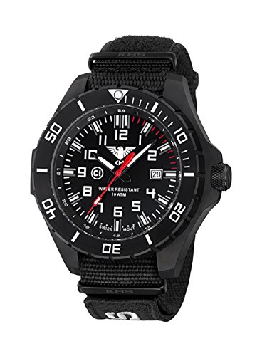 Preisvergleich Produktbild KHS Herrenuhr Landleader Black Steel KHS.LANBS.NXT7