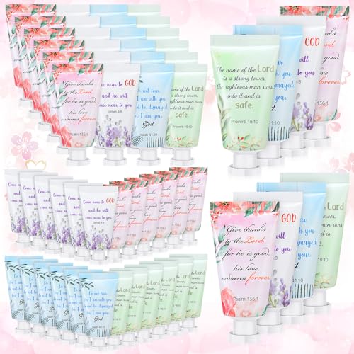 Landhoow 72 Pack Christian Hand Cream Bulk for Women Bible Travel...