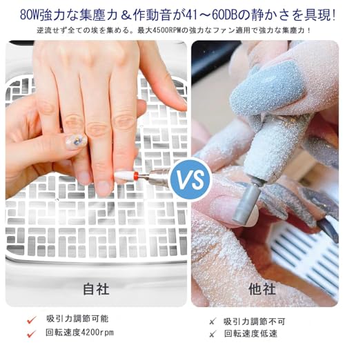 ARREBOL ARREBOL( アレボル)ネイル集塵機 80W の商品画像 3