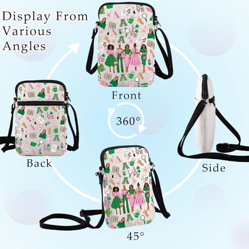 BWWKTOP Sorority Crossbody Bag Greek Sorority Gift Pink And Green Sorority Shoulder Bag Pink Sorority Merch3