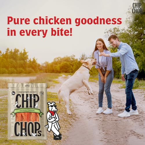 Image of Chip Chop Dog Treats Combo Pack - High Protein Chicken Dog Treats, Roast Chicken Strips & Chicken Tenders Slice, Healthy Training Treats for Dogs, Easily Digestible Snacks for All Breeds - 70g Each
