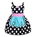 Lito Angels Petites filles Noir avec blanc Pois Tablier Costume Robes d'été Anniversaire Habillage décontracté 18-24 mois