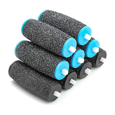 9Pcs Pedi Replacement Rollers Heads Refills, 5 Extra Coarse and 4 Regular Coarse for Hard Skin Remover Cover