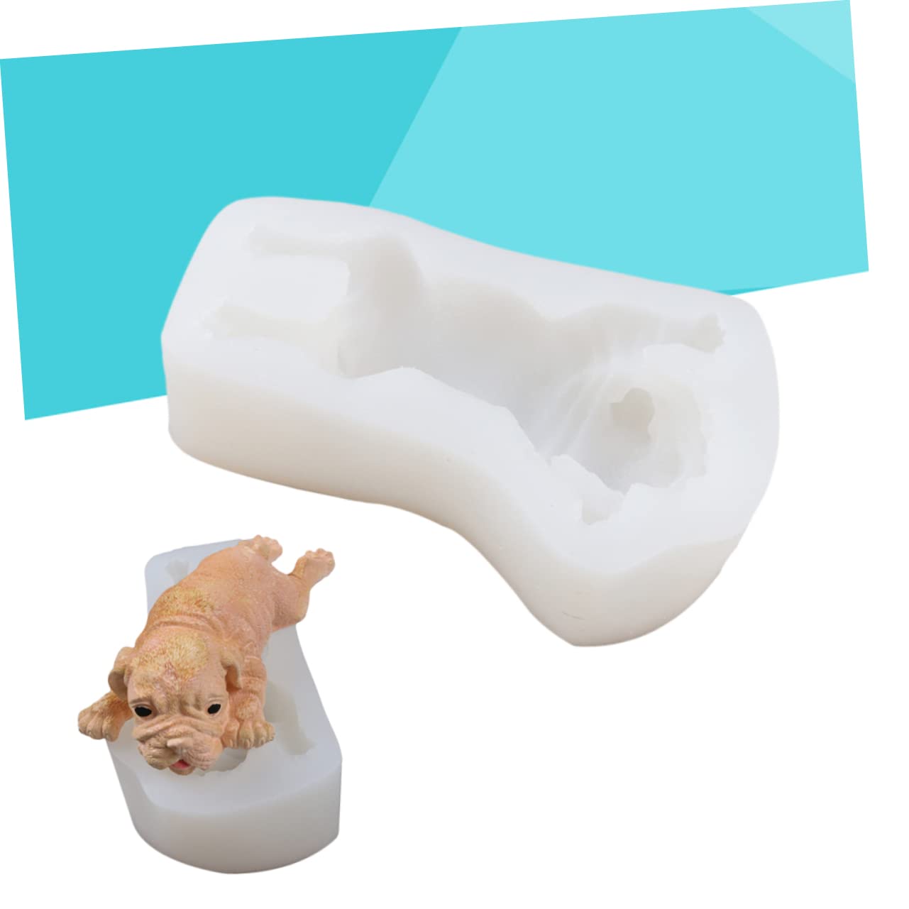 LABRIMP Moule Silicone Forme de Shar Pei Anglais pour Gâteau Outil de Décoration de Gâteau Fondant Transparent