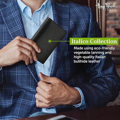 Italian Leather Prima Business &Credit Card Case Wallet (Black)4