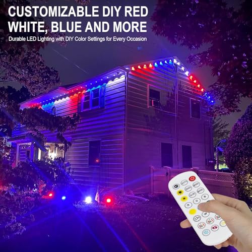 Pro 200ft Outdoor Smart LED Lights - App & Remote Controlled, RGB-IC, IP68 Waterproof, Music Sync, Year-Round Decor