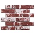 Commomy 3D Peel and Stick Brick,Ultralight Thin PVC Faux Brick Wall Panels,10 Pcs 15.74"x11.8" Fake Brick Tiles for Quick Intall Interior Kitchen,Bedroom,Living Room,RV,Not Real Brick,Not Heavy Tiles