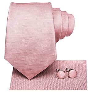Alternative view of Dubulle Mens Tie Set Solid Paisley Novelty Silk Necktie for Men with Cufflinks Tie and Pocket Square