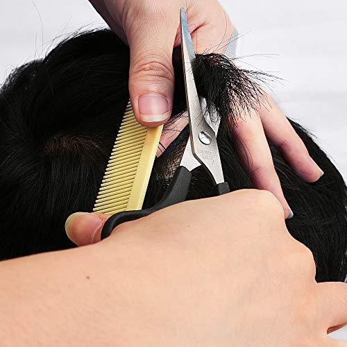 Asdirne Friseurschere，Haarschneide Scheren mit ABS Griff，Haarschneideschere Profi，6''，Schwarz