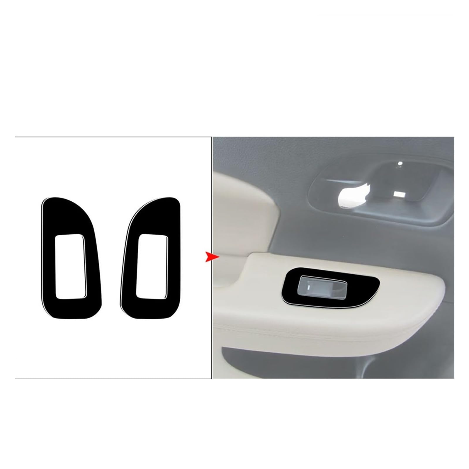 Fit For On Rear Window Lifting Panel Decoration Trim For Chrysler 200 2011-2014 Interior Accessories 2pcs Car Piano Black Stickers