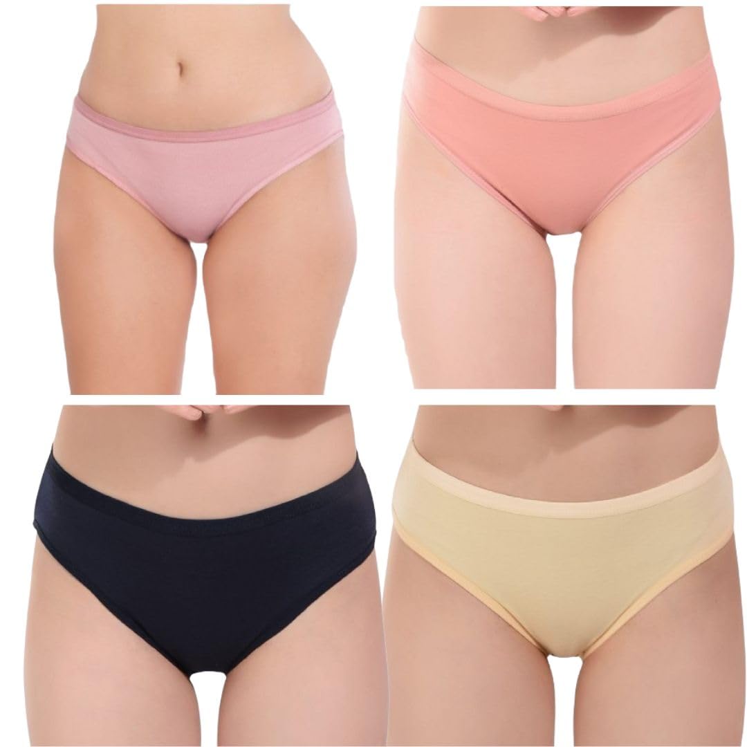 Women's Cotton Bikini Panties | Soft Breathable Everyday Innerwear | Stretchable Low-Rise Briefs (Pack of 4)-picture-35