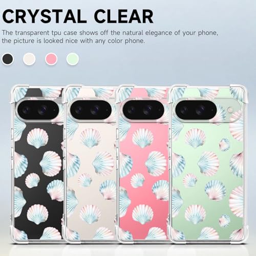 Coque Google Pixel 9 coquillages transparente design été mince - 3
