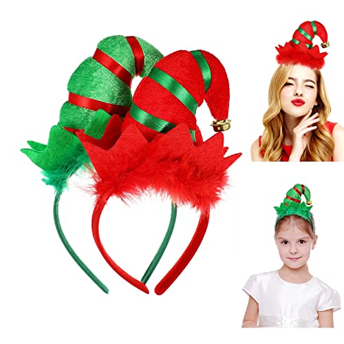 Cerchietto Natalizio Per Capelli - Con Campanelle Rosso E Verde, Per Bambini E Adulti, Accessorio Natale - Foto 10