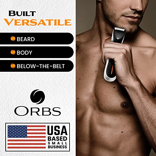 Orbs™ V2 Electric Groin Hair Trimmer For Men W/Two Speeds, Premium Ball & Body Groomer Shaver For Men, Fully Waterproof Mens Trimmer W/Replaceable Ceramic Blade Heads, 90 Min Battery Life #TOP6
