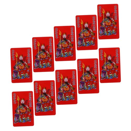 Abaodam 10個年蛇年太歳カード 伝統的な平安護符 軽量持ち運び便利 財運守護 正月飾り 縁起物風水お守り