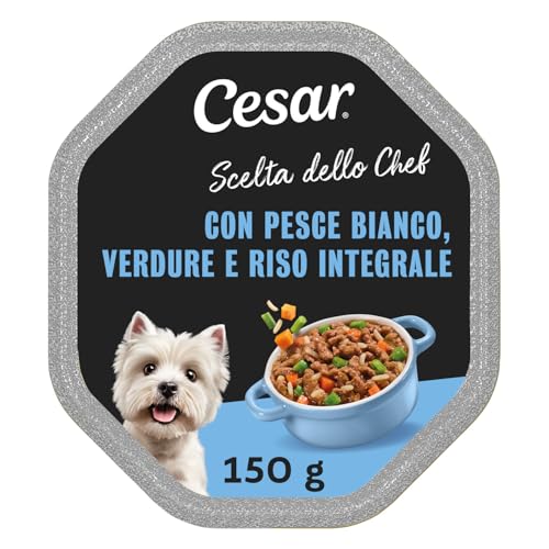 Cesar Scelta Dello Chef Pesce Bianco alla Griglia con Riso Integrale e Verdure, Pesce, Misto, 150 g (Confezione da 14)