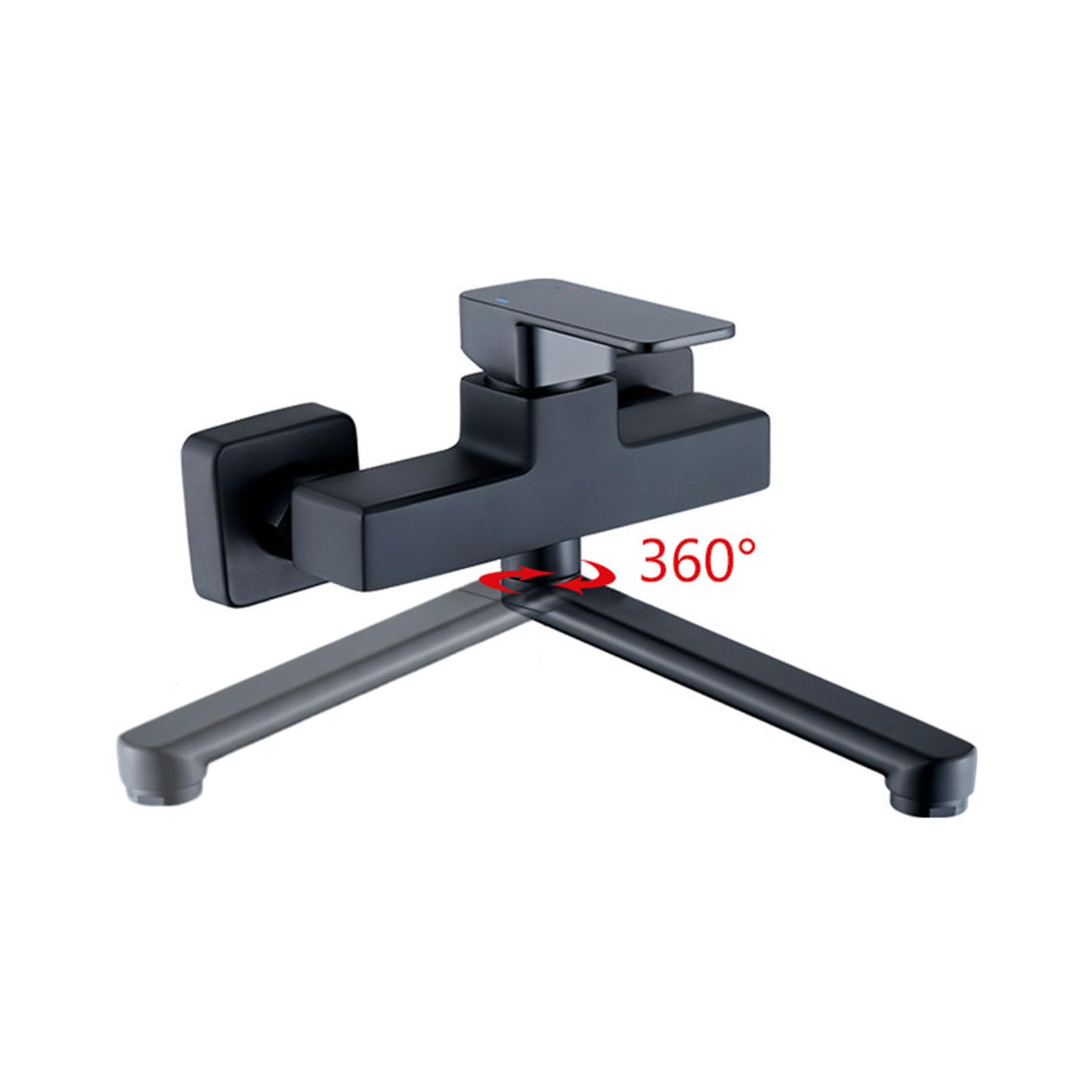 Grifo Cocina de Pared Negro de Latón Monomando Frío y Caliente