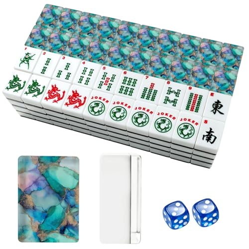 Set de Fichas American Mahjong de Acrílico con Bolsa y Dados miniatura 1