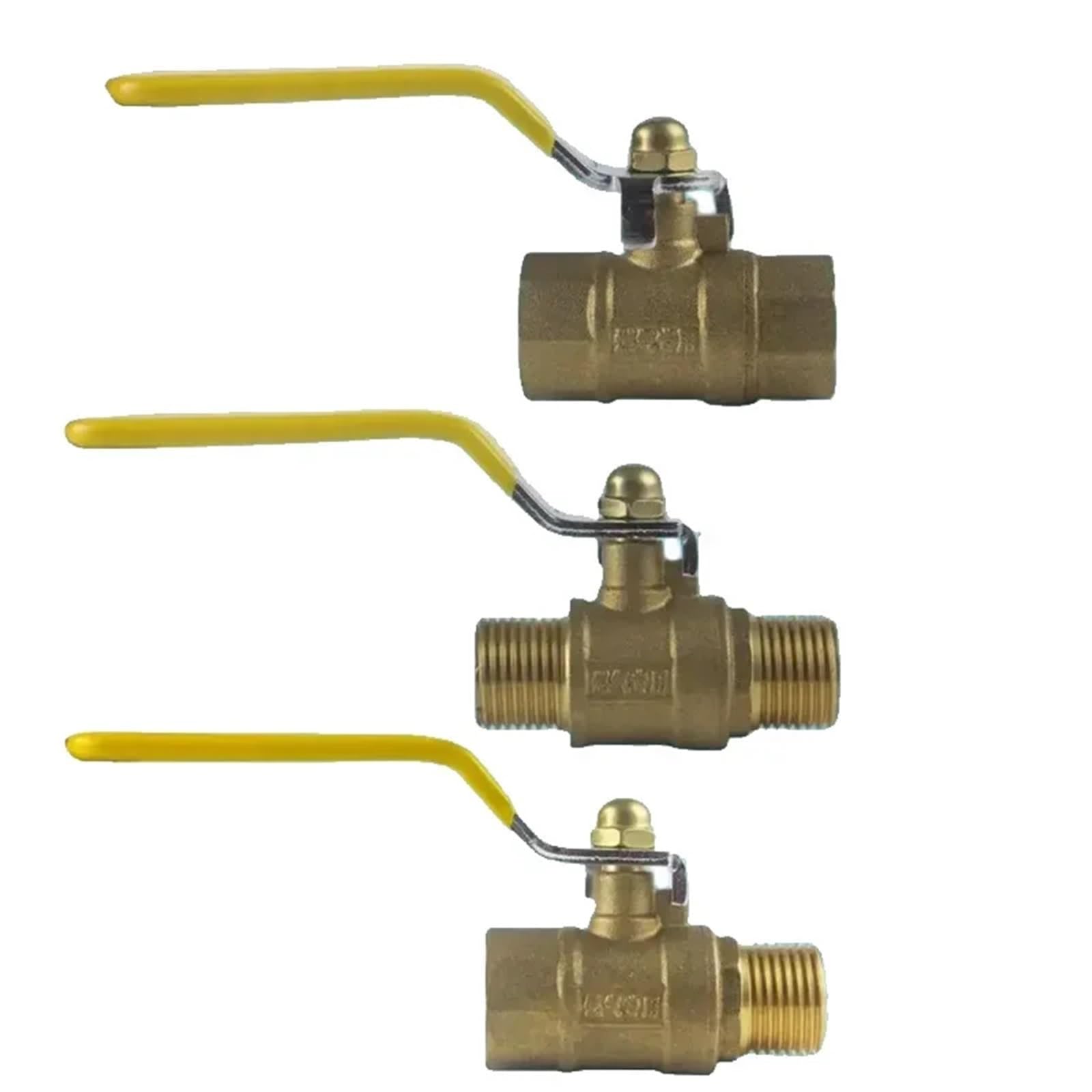 1/2" 3/4" 1" 2" Raccordo filettato in ottone Raccordi for tubi dell'acqua Raccordo rapido Valvola a sfera Irrigazione da giardino Rame(1I2 Female)