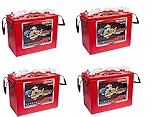 US Battery US12VXC T1275 12 Volt, 155 AH Deep Cycle Battery - 4 Pack