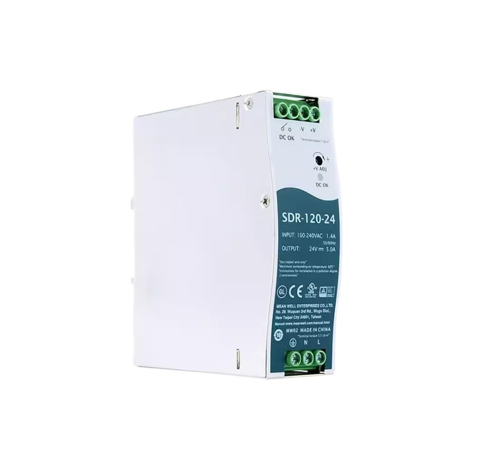 BRODEFUP 120W Single Output PFC Function Power supply SDR-120 SDR-120-12 | 12V SDR-120-24 | 24V SDR-120-48 | 48V(SDR-120-24)