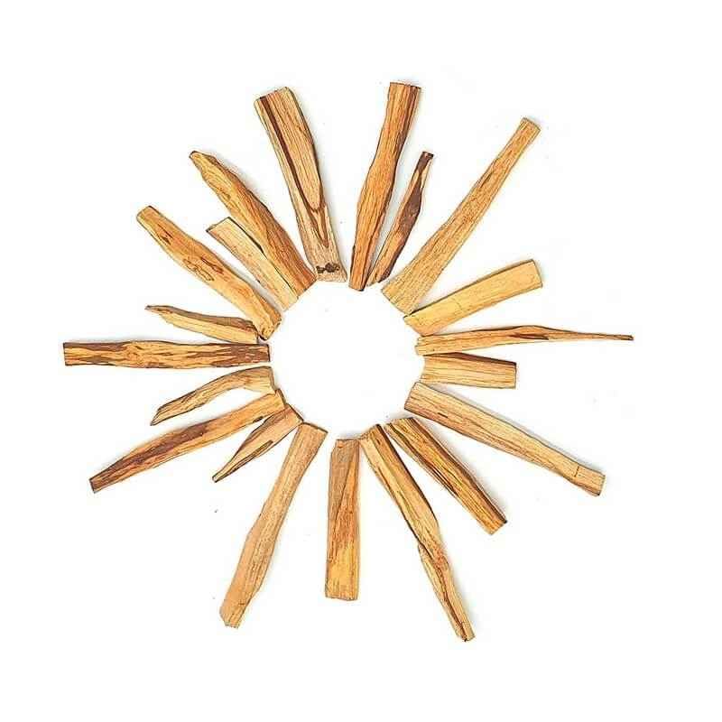 Palo Santo räucherholz | x5 räucherstäbchen | Heiliges Holz aus Peru 100% natürlich | Palo Santo Set fein geschnitten (5-7gr pro Stück) | Palo Santo Holz räuchern – L.10 x 1cm