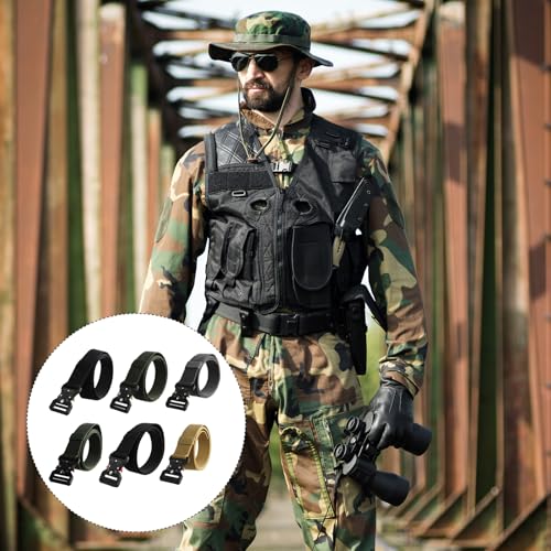 6PCS Tactical Belt, Gun Belts for Men, Military Multi-purpose Combat Gear, Adjustable, With Heavy Duty Quick Release Metal Buckles, Suitable for Men Work, 47.2in2