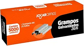 Grampo Galvanizado 26/6 Com 5000 Leonora, Prata