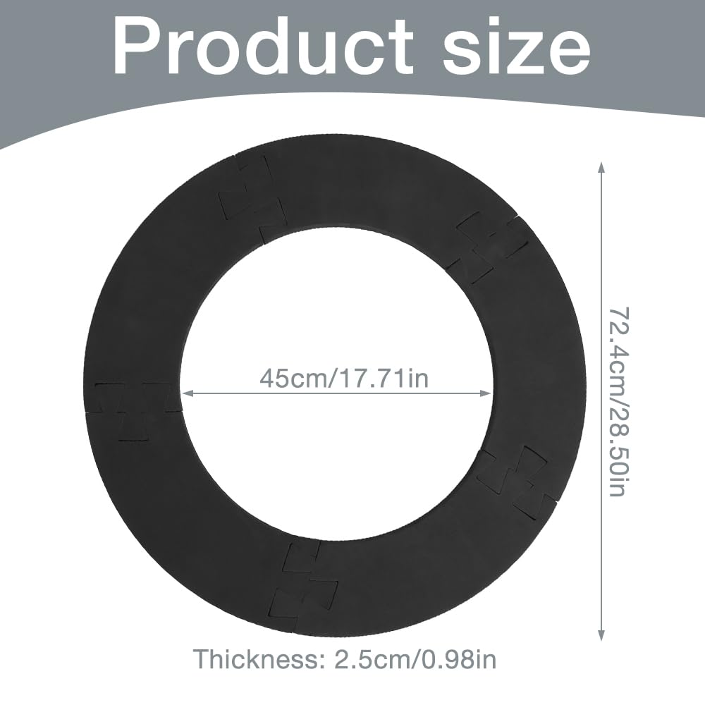 Mineup Dart Surround Catchring in nero, Protezione professionale da parete senza fissaggio aggiuntivo, Protezione per bersaglio, anello protettivo, per bersaglio surround durevole, leggero, Eva Jigsaw
