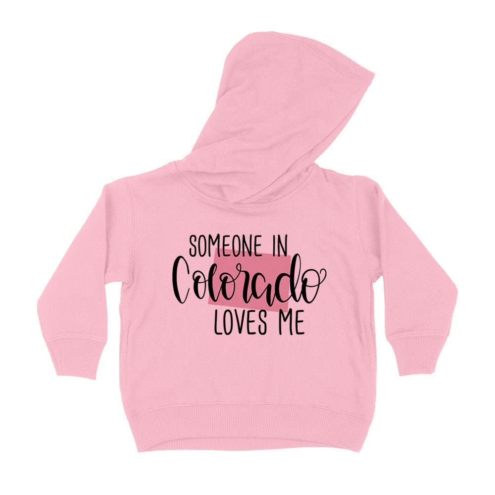 Someone in Colorado Loves Me Kids Hoodie Sweatshirt Toddler 5T Light Pink