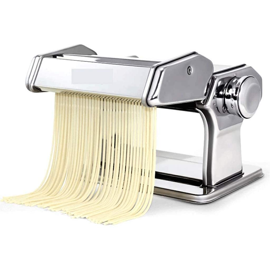 Sjdopulse Manual Pasta Maker Machine Stainless Steel Pasta Roller Machine Includes Pasta Cutter Hand Crank Attachments For Linguine Lasagna