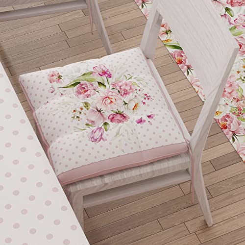 Set 4 cuscini per sedia in poliestere Foglie cioccolato 40 x 40 x Sp 4 cm | Leroy Merlin