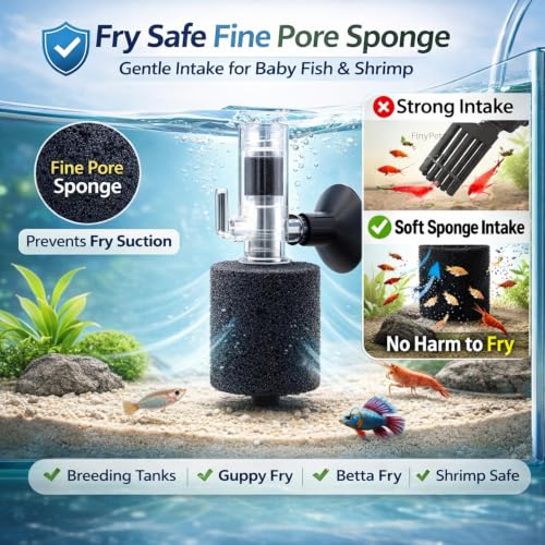 Image of LY-2832 Nano Sponge Aquarium Filter with Airstone for Small Fish Tank & Fish Bowl | Betta, Guppy, Shrimp & Fry Safe Bio Sponge Filter | Quiet Bubble Nano Tank Filter | Air Pump Not Included
