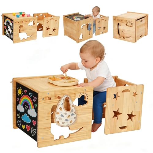 Montessori Table with Chalkboard & Hooks