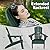 Plawdlik Folding Adirondack Chair, SGS Tested, Wooden Textured with Cup Holder, Heavy All-Weather HDPE Comfortable Set Poolside Backyard Lawn Green Set 2