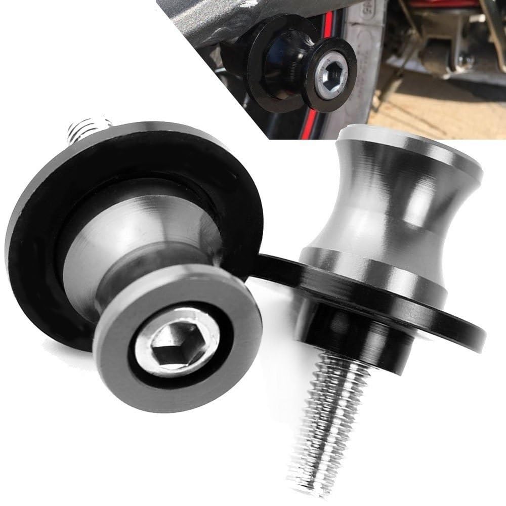 MAKUTU Bobine del Braccio oscillante 2 Pz M6 Moto Forcellone Slider Bobine Stand Viti per Benelli Leoncino 500 250 800 BJ500 TRK 502 BJ600 BN500 TNT 300 150(Vert)