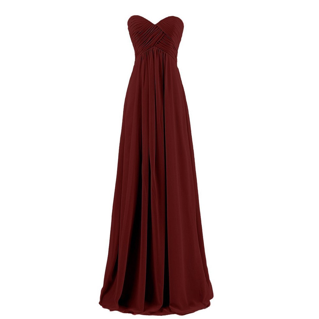 Lemai Sweetheart Pleats Long A Line Corset Formal Women Prom Bridesmaid Dresses