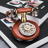  Decoración de teléfono fijo giratorio antiguo, teléfonos decorativos vintage, teléfono vintage, adornos de teléfono de escritorio antiguos, teléfono retro con cable, escritorio antiguo, oficina en cas