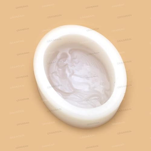 Miniatura 4 de GRAINRAIN Artcraft 12002 - Moldes de jabón ovalados de silicona para hacer velas de hadas, para proceso frío, derretido y vertido