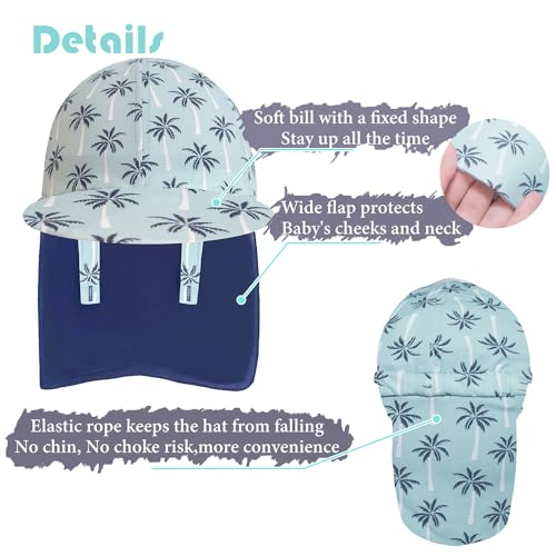 Image of Toddler Boys Sun Hat Kids Flap Hat Beach Sun Protection Hat UPF 50+ for Boys Girls