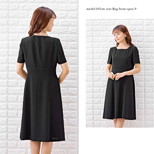 （マーガレット）m470 ブラックフォーマル レディース 喪服 前開き アンサンブル ワンピース 礼服 洗える 冠婚葬祭 6枚目