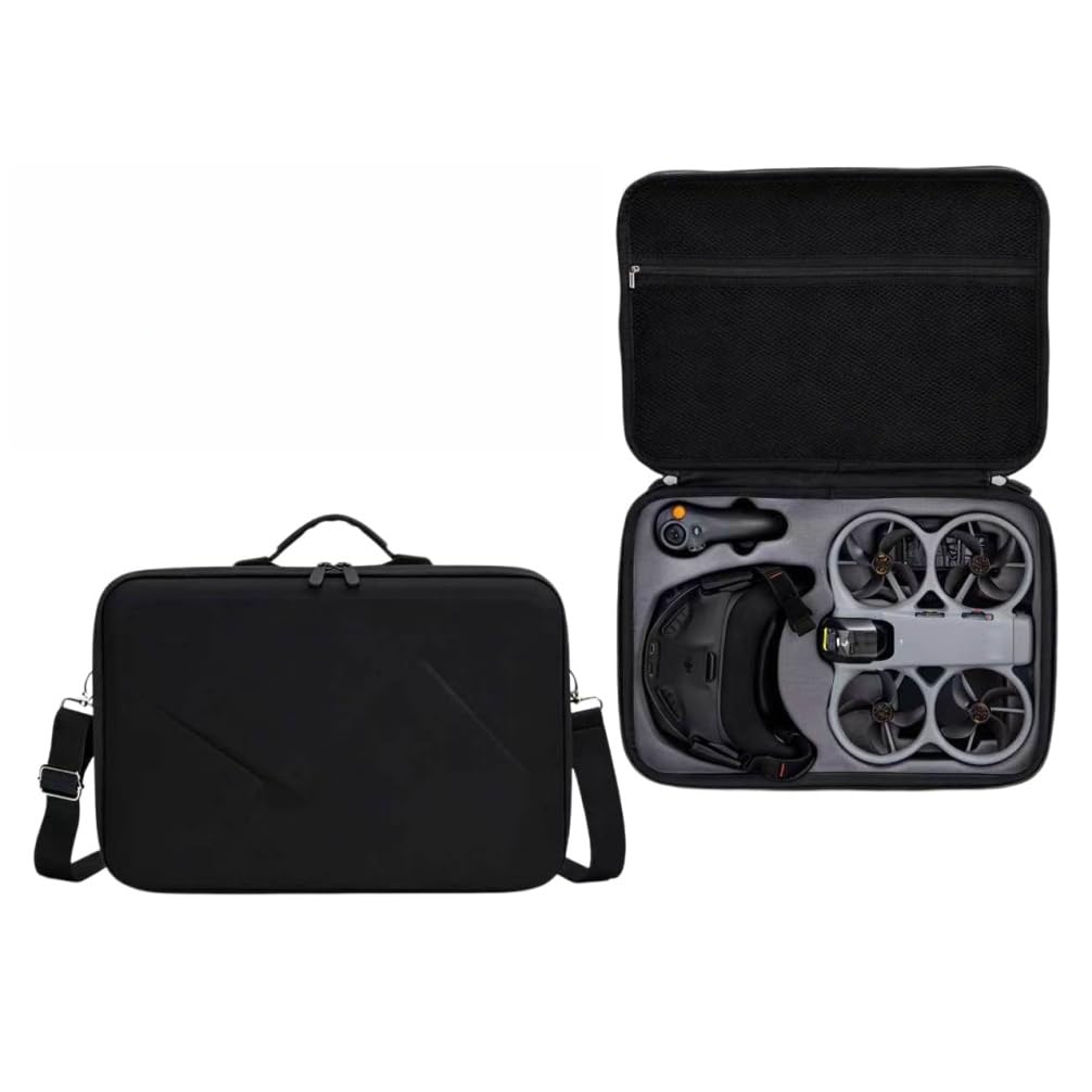 Przenośny organizer do DJI Avata 360 Fly Kit Ochronne pudełko do przechowywania z uchwytem i paskiem na ramię do drona Avata 360 odporna na wstrząsy pyłoszczelna torba podróżna, Black Motion Edition