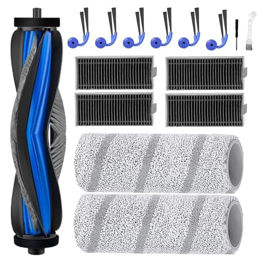 15-teiliges Zubehör-Set für Ecovacs Deebot X11 OmniCyclone/X11 Pro/X11 Pro Omni/X11 Roboter-Staubsauger, 1 Hauptbürste, 2 Mopprollen, 4 HEPA-Filter, 6 Seitenbürsten, 2 Reinigungswerkzeuge