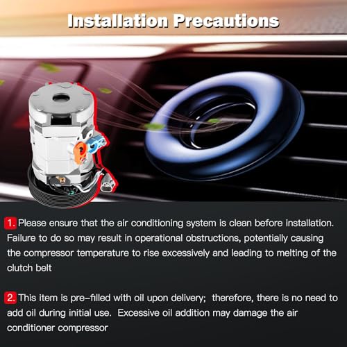 Image of cciyu Air Conditioning Compressor for Toyota Highlander 2.4L 2001-2007