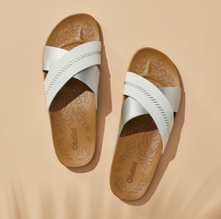 Image of OluKai Kipe'a Olu Women's Slide Sandal, Premium Leather, Relaxed & Dressy Design For Any Occasion, All-Day Comfort & Fit