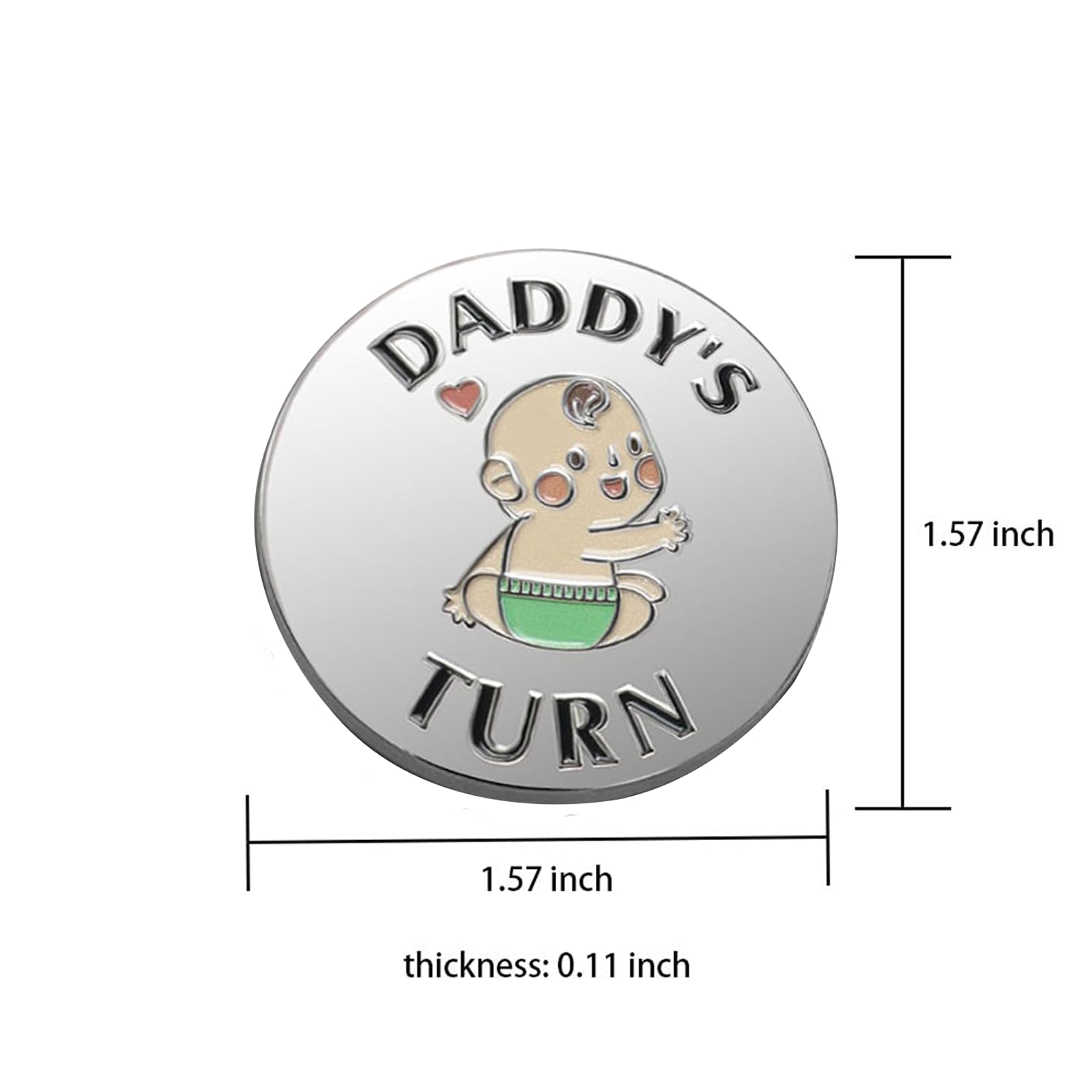 New Dad Mom Gifts Funny Decision Making Coin, New Baby Gift for Parent Mummy Daddy Pregnancy Women First Time to be Moms Dads St.Patrick's Day Easter Birthday Gifts Double Sided